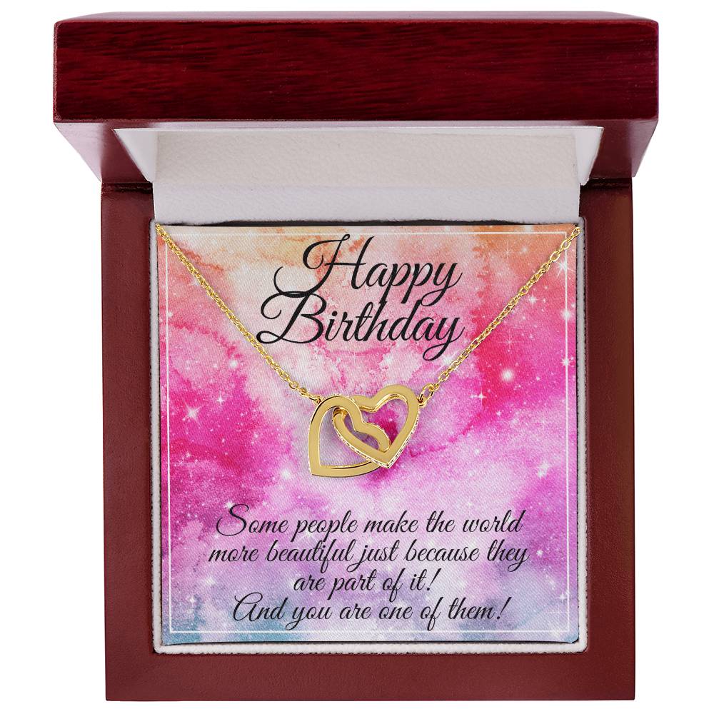 Two Hearts Necklace Interlocking Hearts Necklace