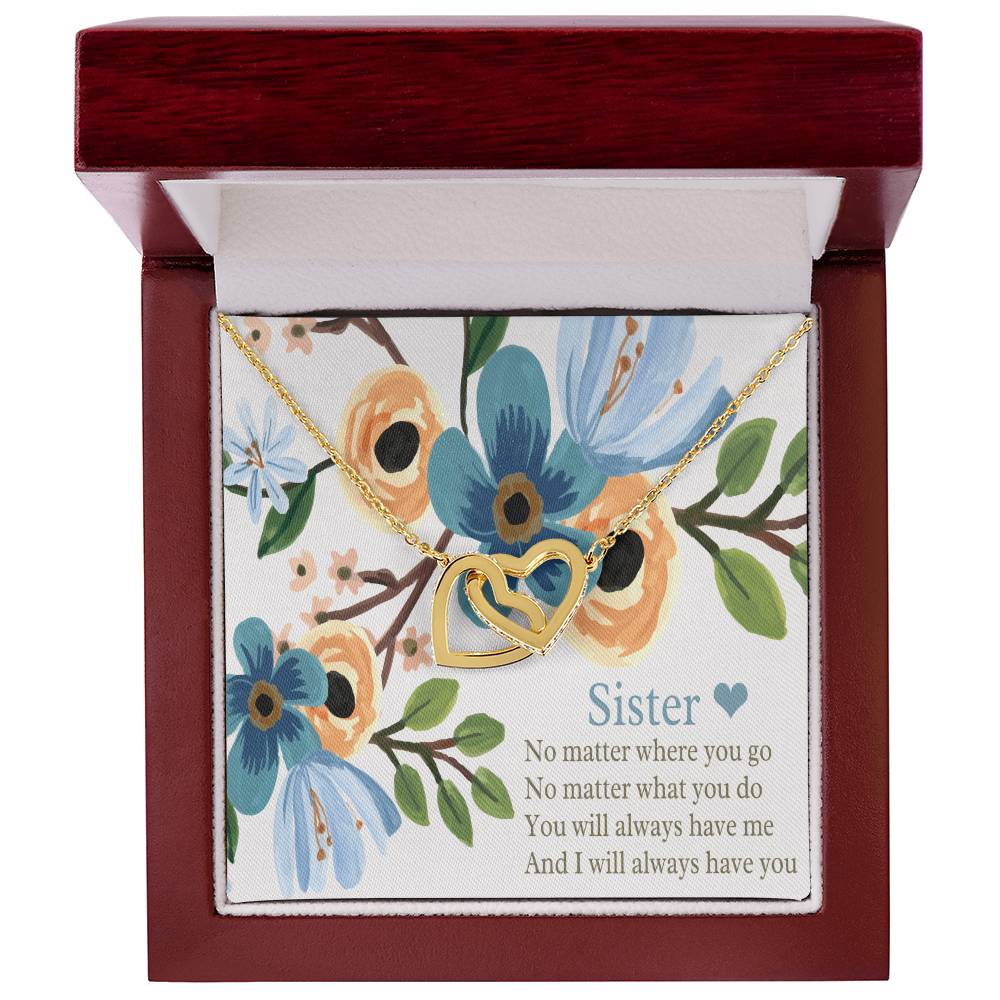 Love Knot Necklace To My Sister Sisters At Heart Best Friend Gift Jewelry Best Friend Necklace Bff Necklace Long Interlocking Hearts Necklace