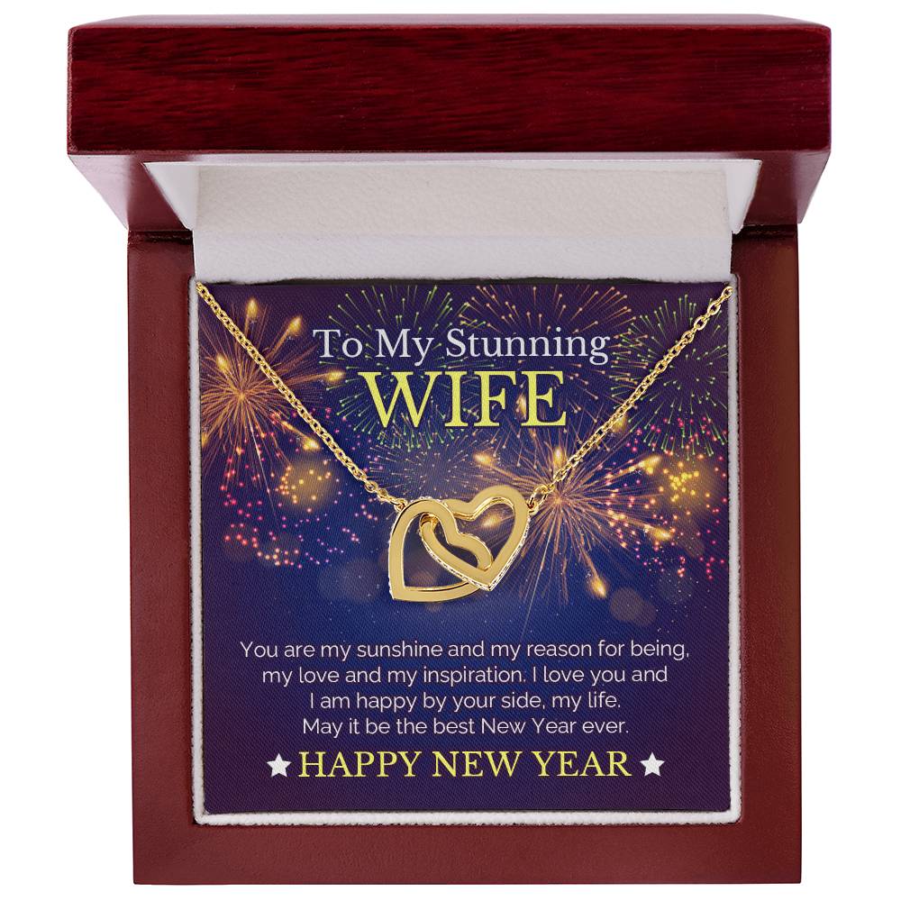 New Year Gift For Stunning Wife Interlocking Hearts Necklace