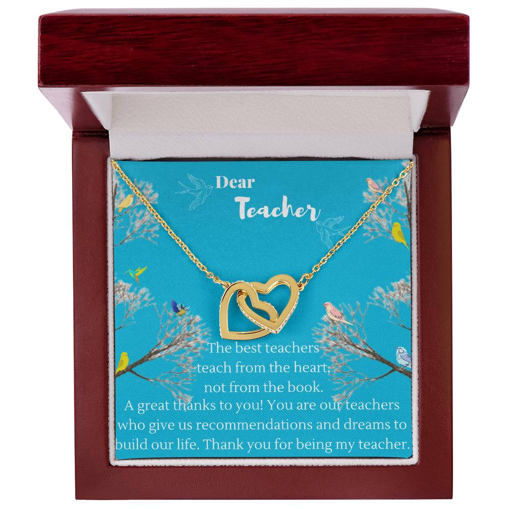 Gift For Love Love Knot Necklace For Teacher Graduation Day Gift For Teacher Gift Necklace For Teacher Gift From Student Graduation Birthday For Her. Interlocking Hearts Necklace