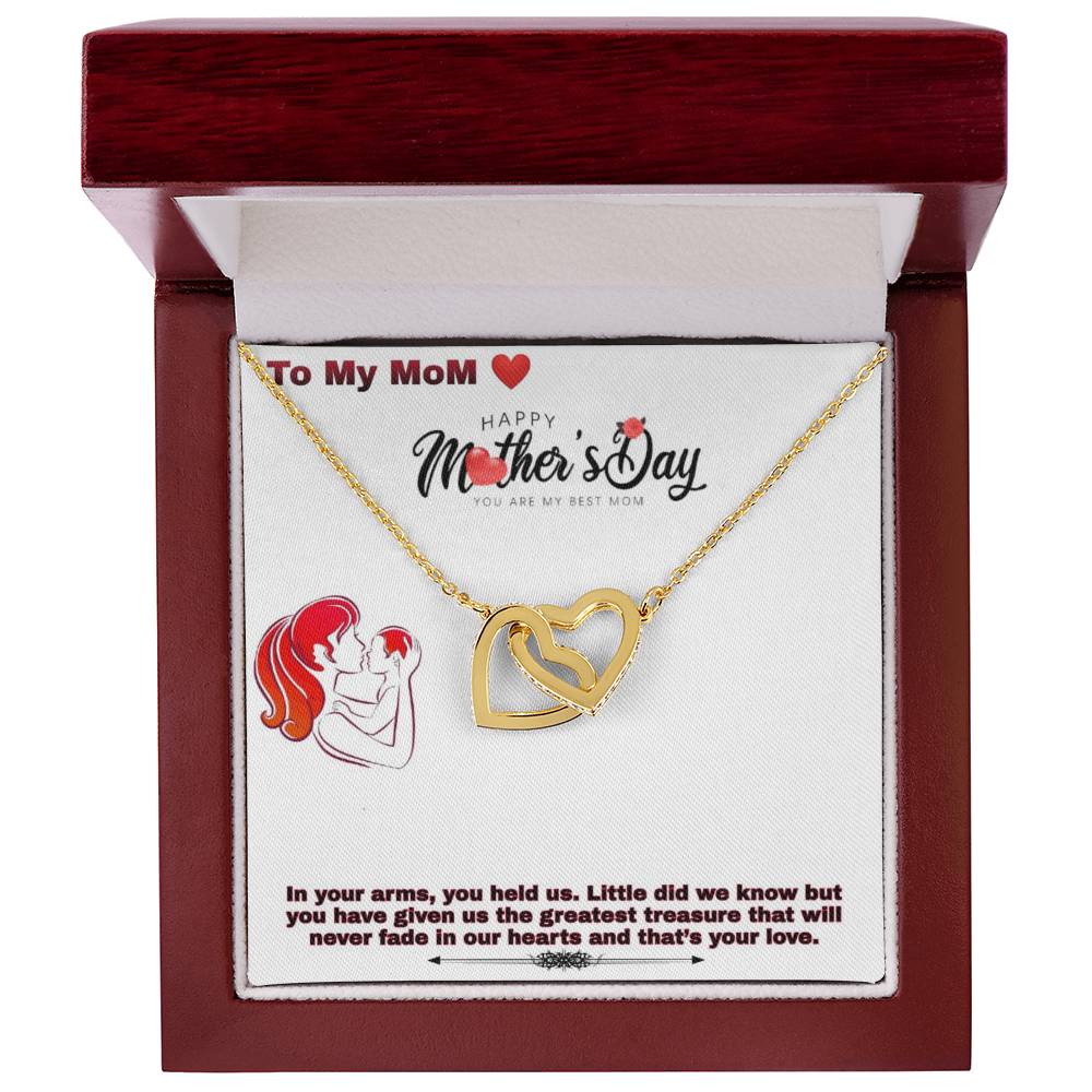 To My Mom Interlocking Hearts Necklace