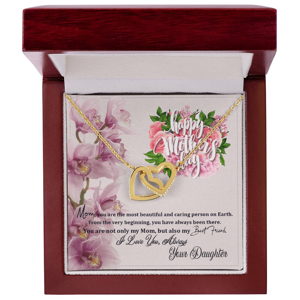 Intertwined Hearts Mom'S Day Necklace Interlocking Hearts Necklace
