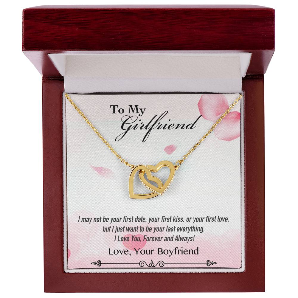 To My Girlfriend - Be Your Last Everything - Interlocking Heart Necklace Interlocking Hearts Necklace