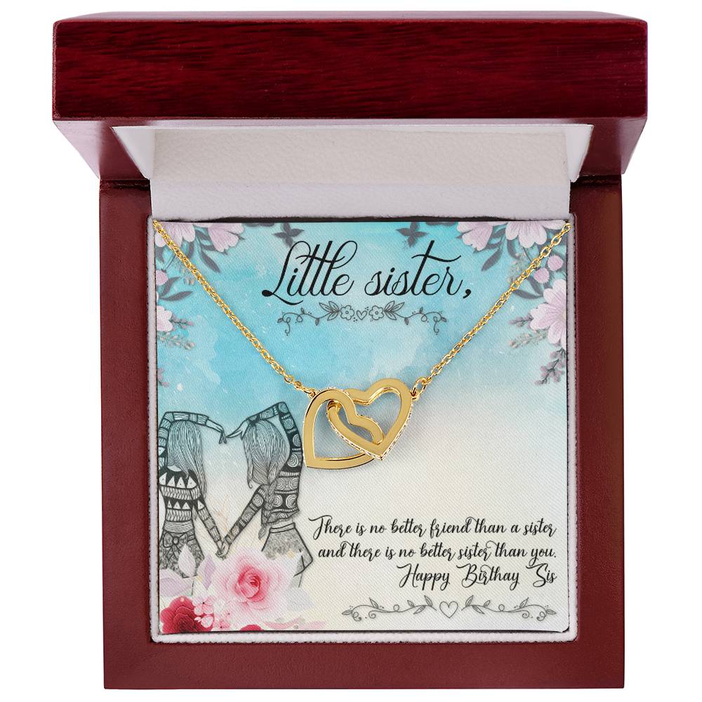 Double Hearts For Little Sister Interlocking Hearts Necklace