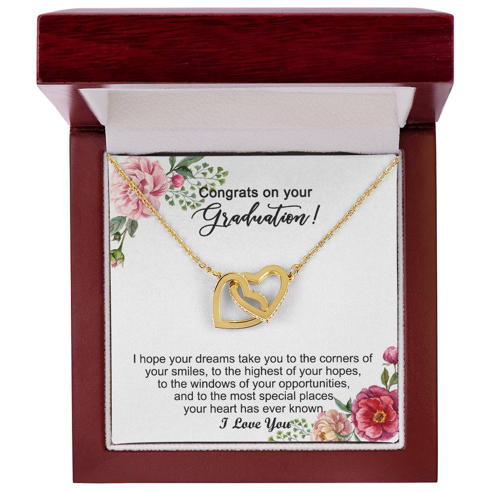 Graduation Gift For Girls Graduation Day - Necklace Interlocking Hearts Necklace