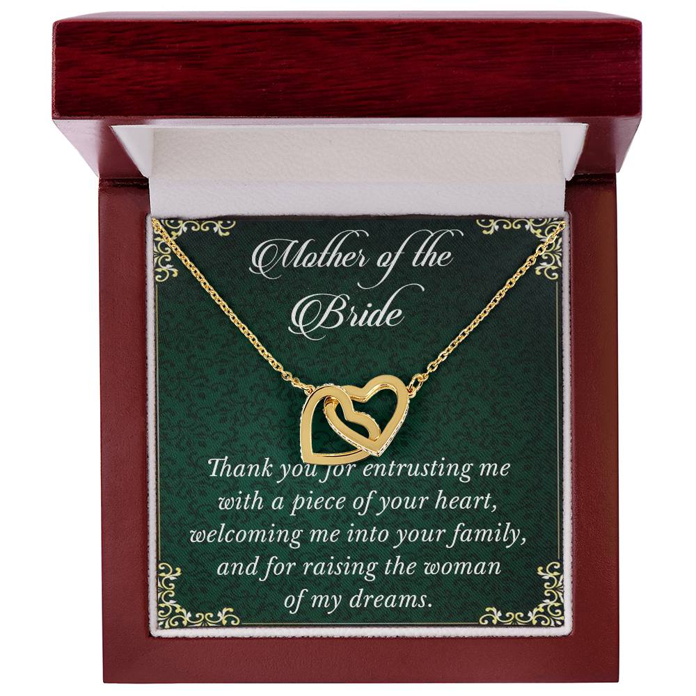Mother Of The Bride Gift Personalized Mother Of The Bride Wedding Gift Mom Wedding Gift Mother Of The Bride Necklace Interlocking Hearts Interlocking Hearts Necklace