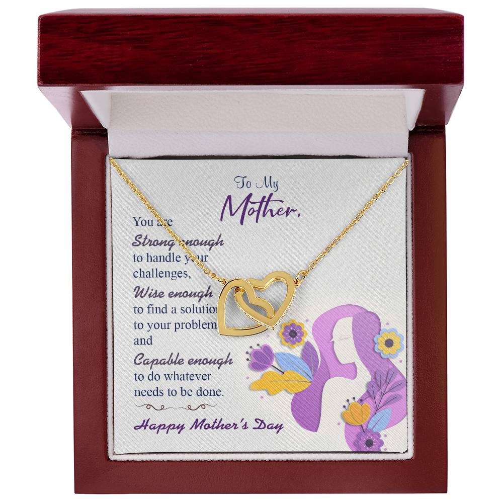 To My Mom Interlocking Hearts Necklace
