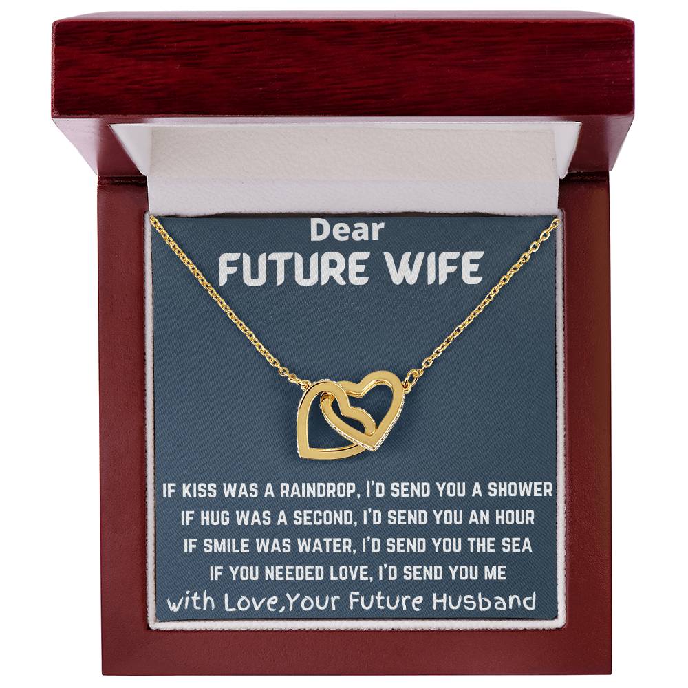 Gift For Future Wife Interlocking Hearts Necklace