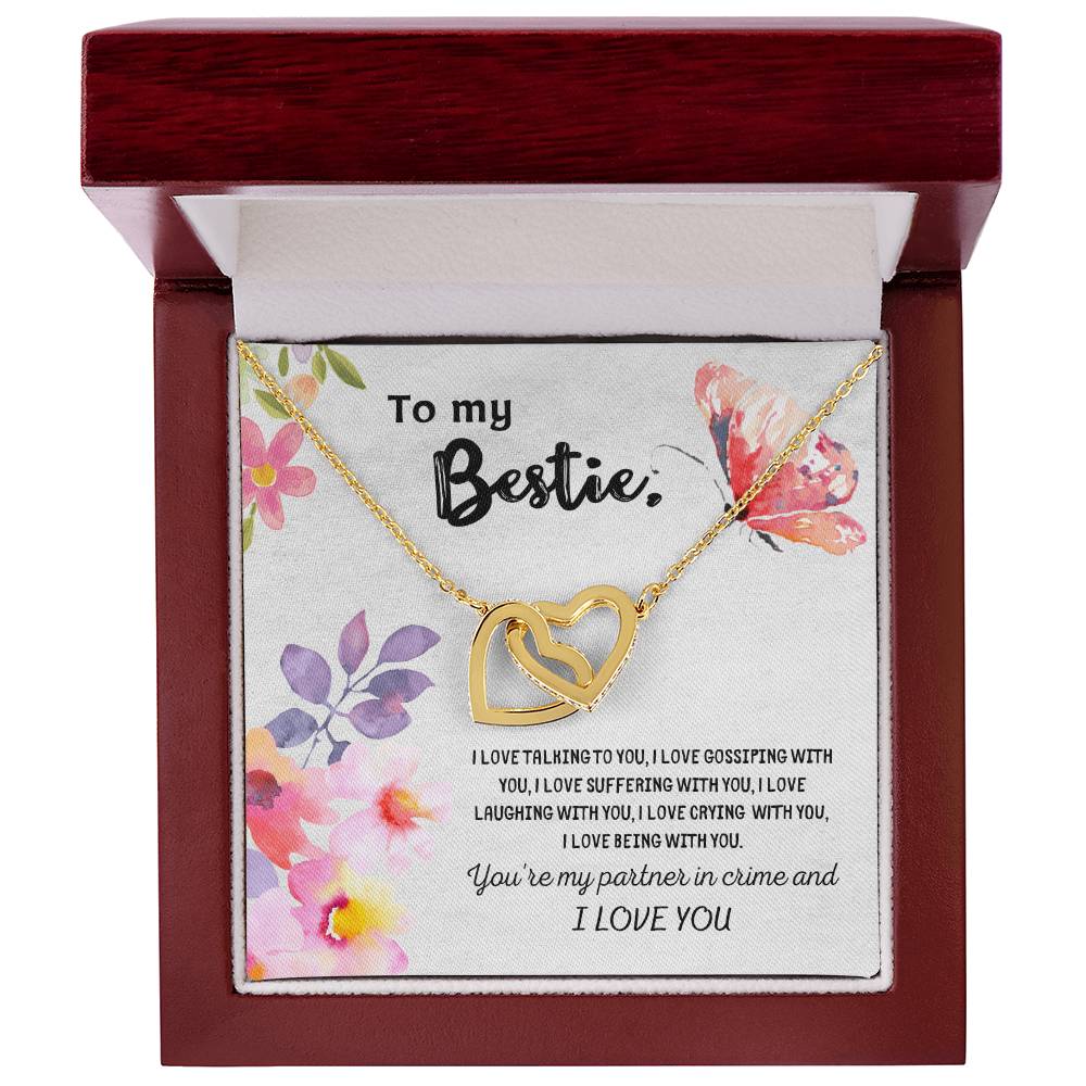 Super Friendship Dual Hearts Gift For Your Bestie Interlocking Hearts Necklace