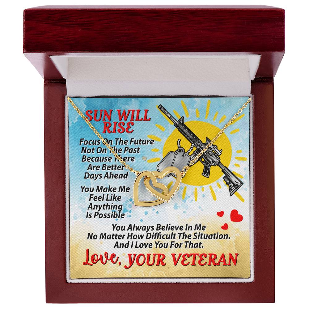 Veteran'S Girl - Interlocking Necklace Interlocking Hearts Necklace