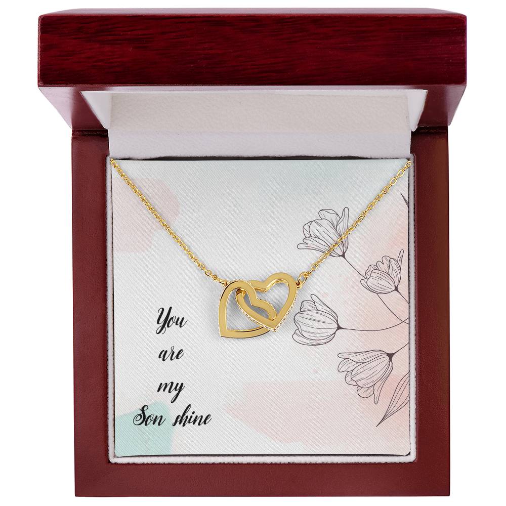 You Are My Son Shine - Interlocking Heart Necklace Interlocking Hearts Necklace
