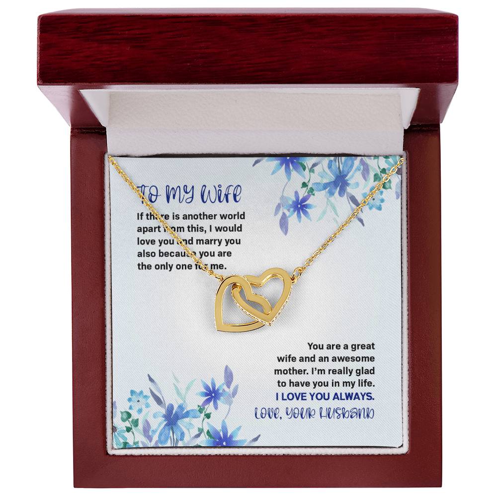 If There Is Another World - Inter-Locking Heart Necklace Interlocking Hearts Necklace