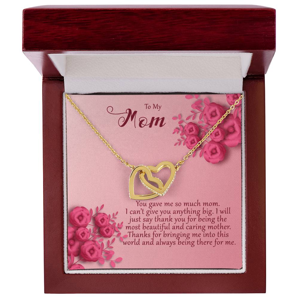 Gift For Mom Personalized Necklace Custom Gift For Mom To My Mom Interlocking Hearts Necklace