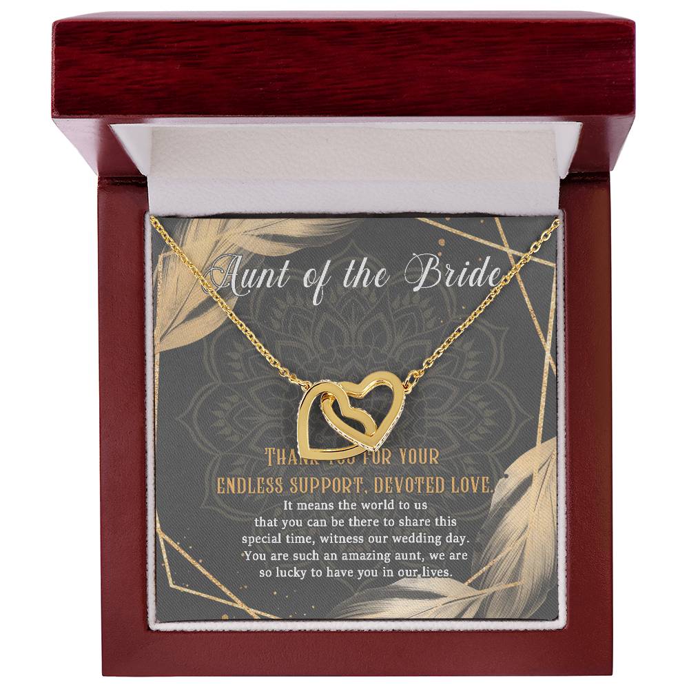 Interlocking Hearts Aunt Of The Bride Necklace Gift Wedding Gift From Bride And Groom Bridal Party Thank You Gift Aunt Wedding Gift Gift For Aunt Interlocking Hearts Necklace