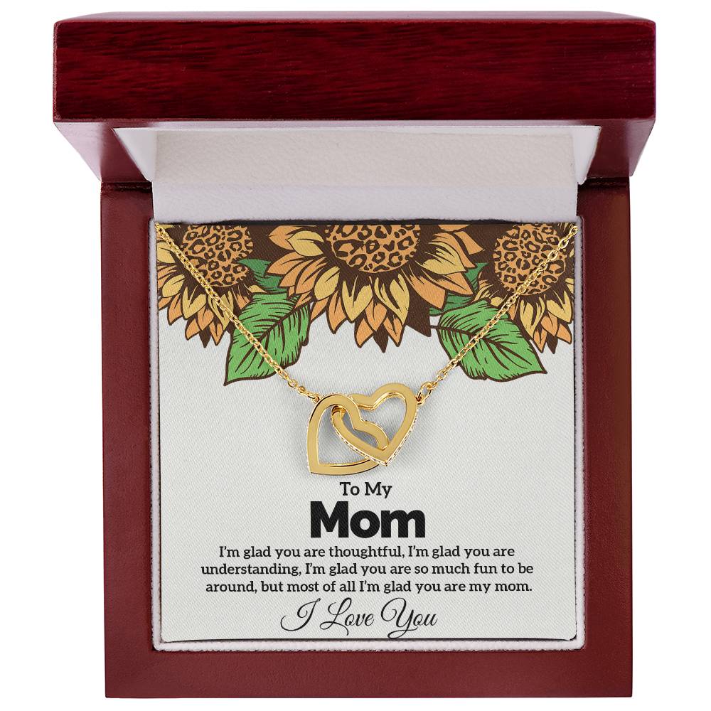 Gift For Mom Interlocking Hearts Necklace