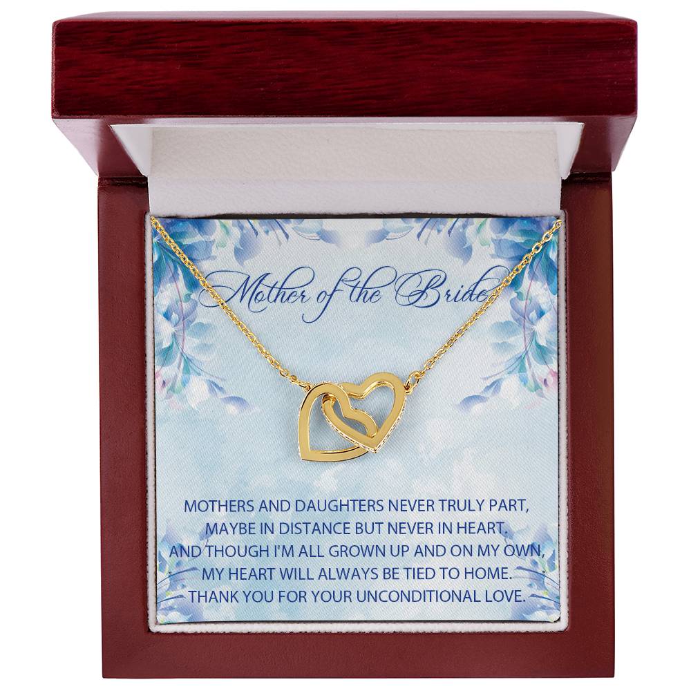 Mother Of The Bride Gift From Daughter Mother Of The Bride Wedding Gift Personalized Mother Of The Bride Interlocking Hearts Necklace Gift
