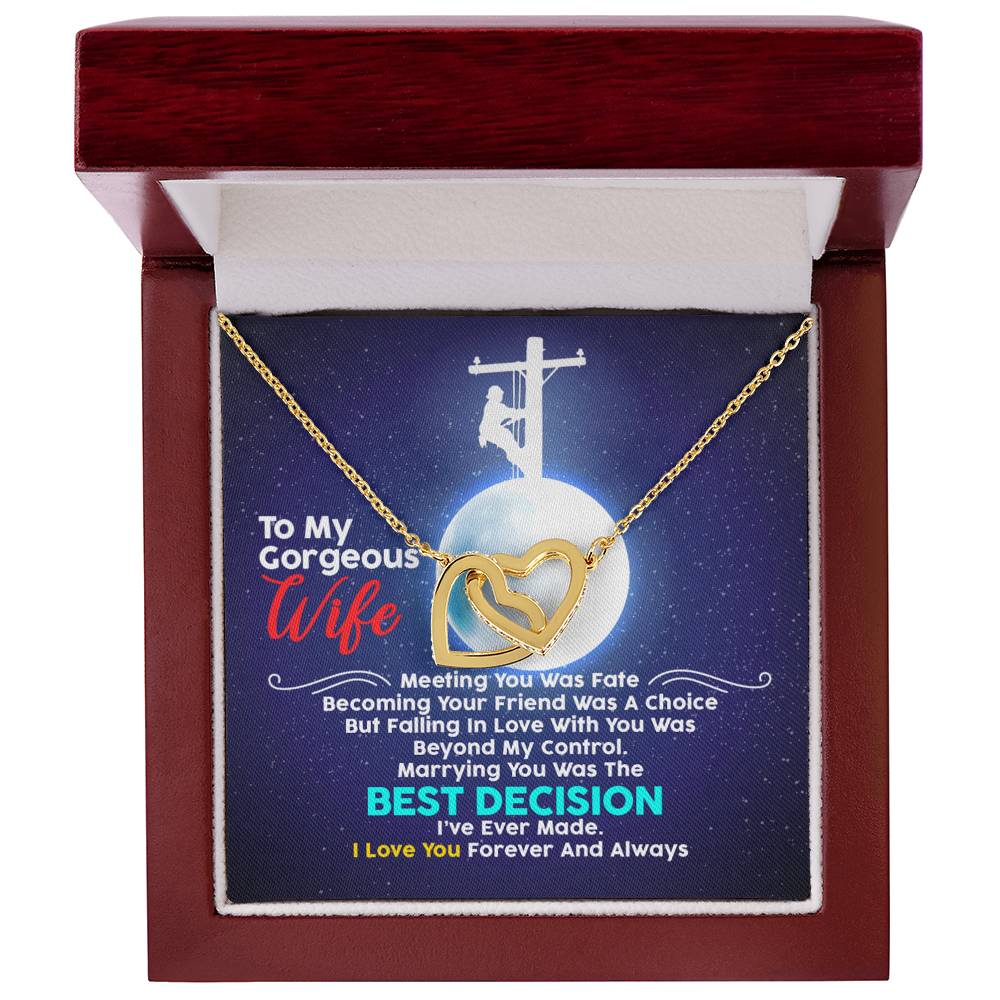 Lineman'S Wife - Interlocking Heart Necklace Interlocking Hearts Necklace