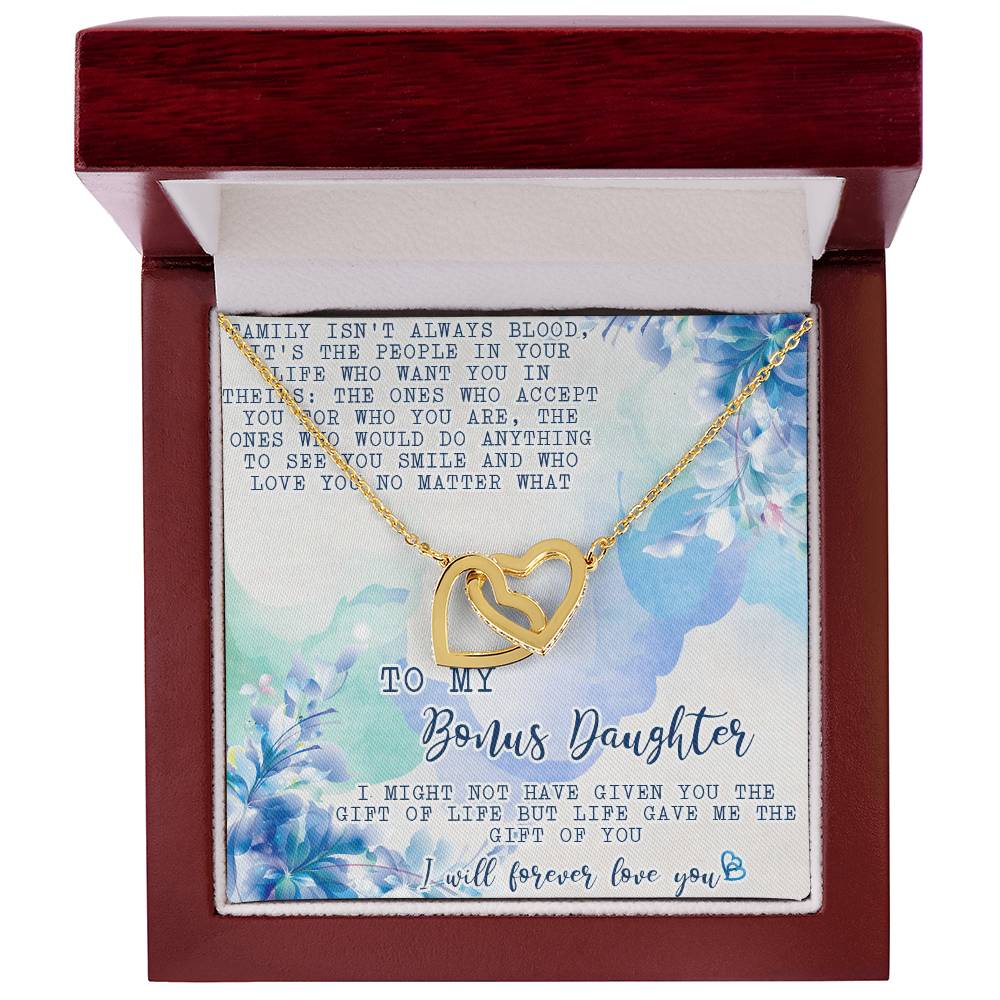 Stepdaughter Necklace Giftpersonalized Bonus Daughter Necklaceinterlocking Hearts Necklace For Stepdaughter Daughter In Law Necklace Gift