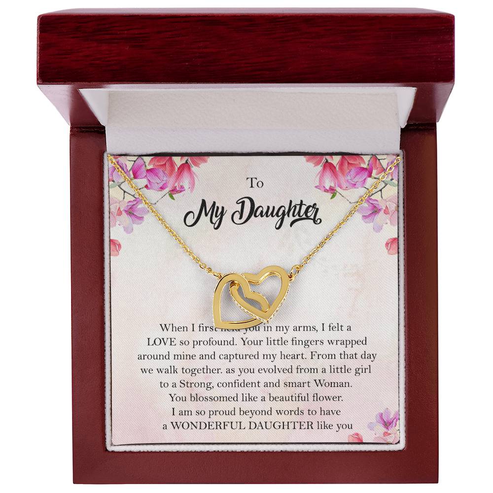 Interlocking Heart To Daughter Interlocking Hearts Necklace