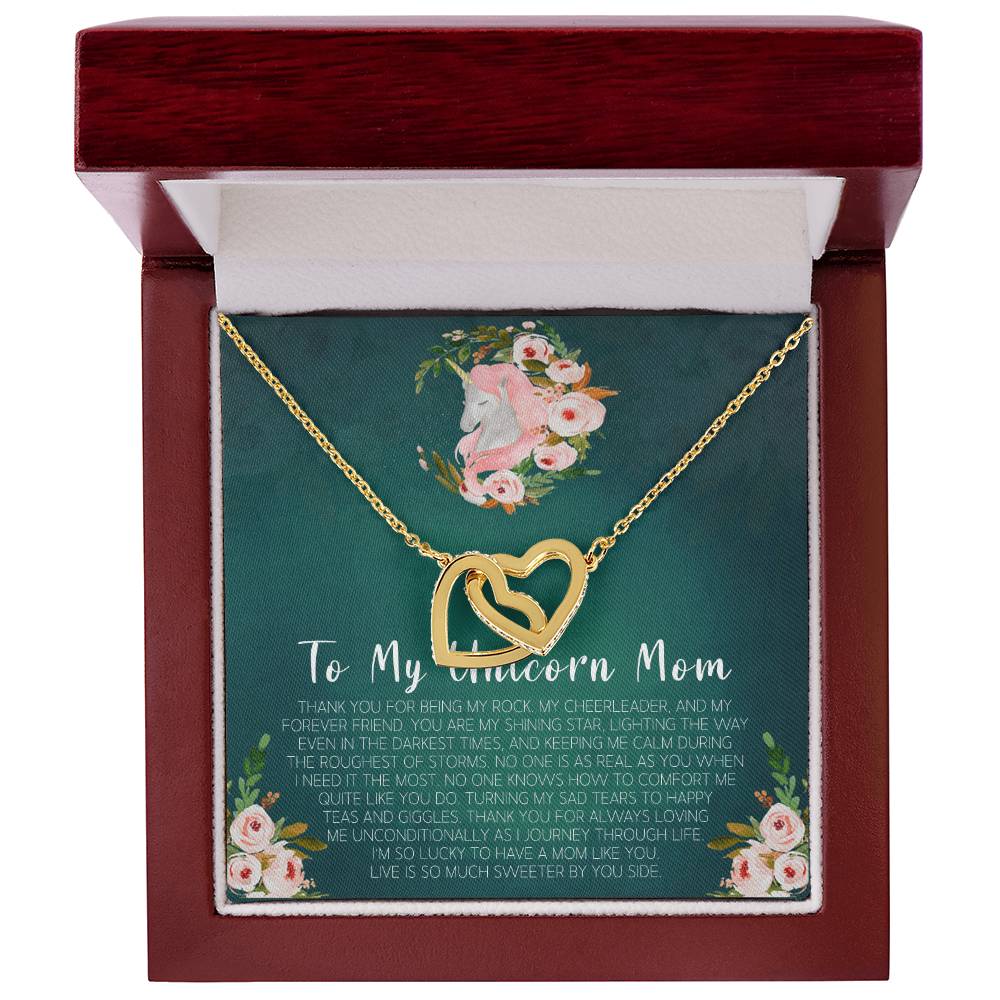 Mom Gift Mother'S Day Gift Mother'S Day Earrings Mother Daughter Gifts 2 Interlocking Interlocking Hearts Necklace
