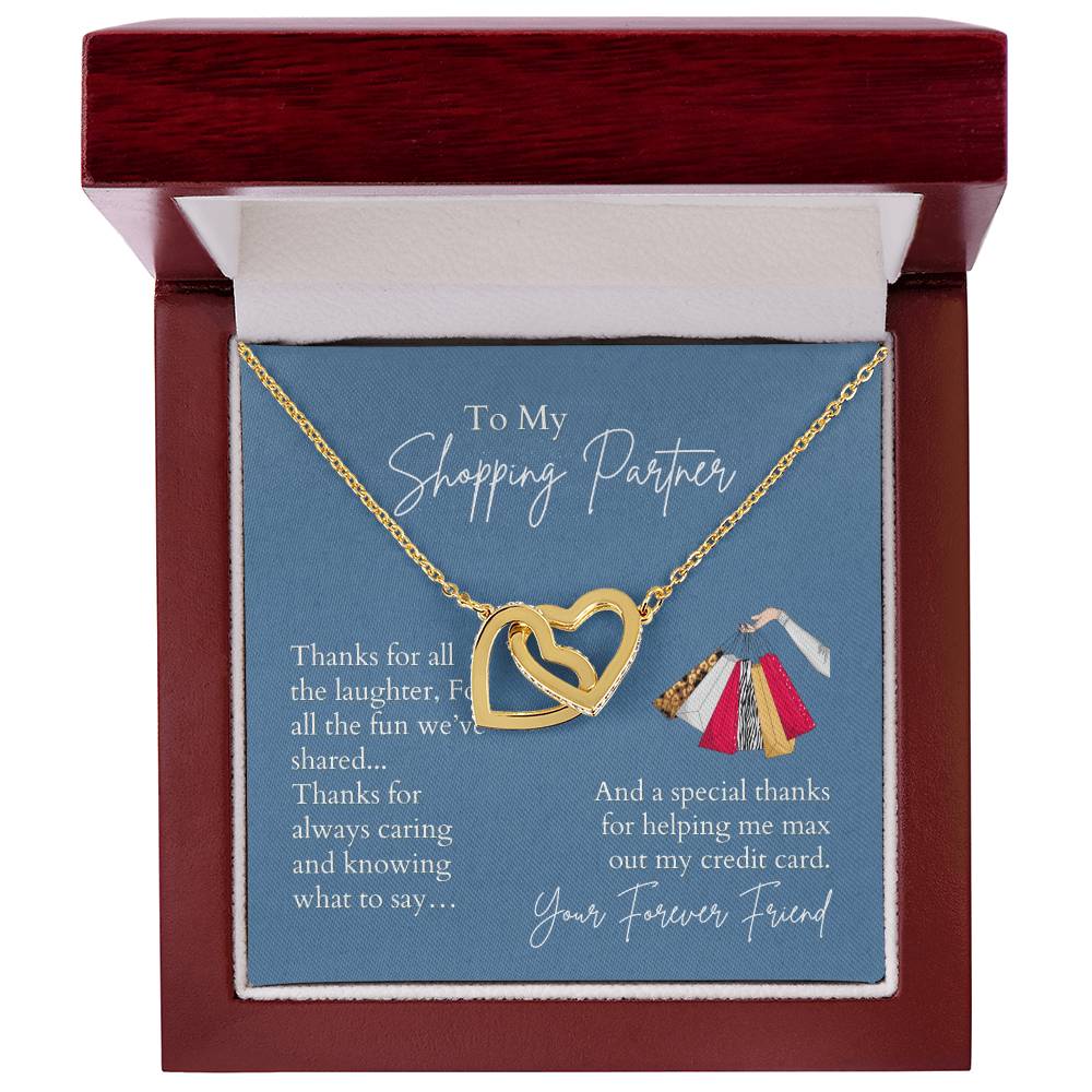 Shopping Partner Necklace Interlocking Hearts Necklace