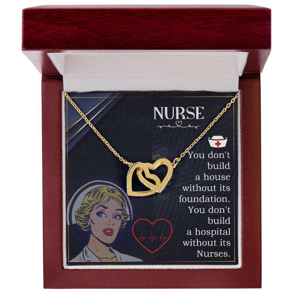 Interlocking Hearts Necklace Nurse Graduation Gift Nurse Gift Nurse Necklace Future Nurse Gift Gift For Nurse