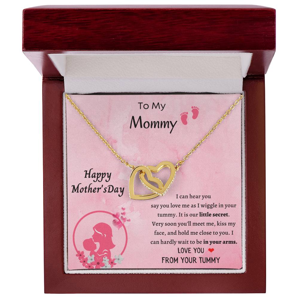 From Your Tummy - 2 Hearts - Necklace Interlocking Hearts Necklace