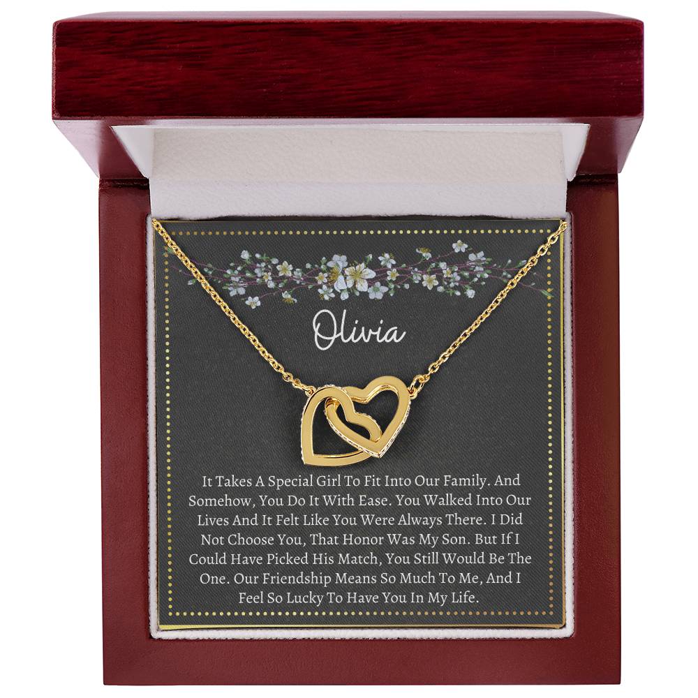 Interlocking Necklace Son'S Girlfriend Interlocking Hearts Necklace