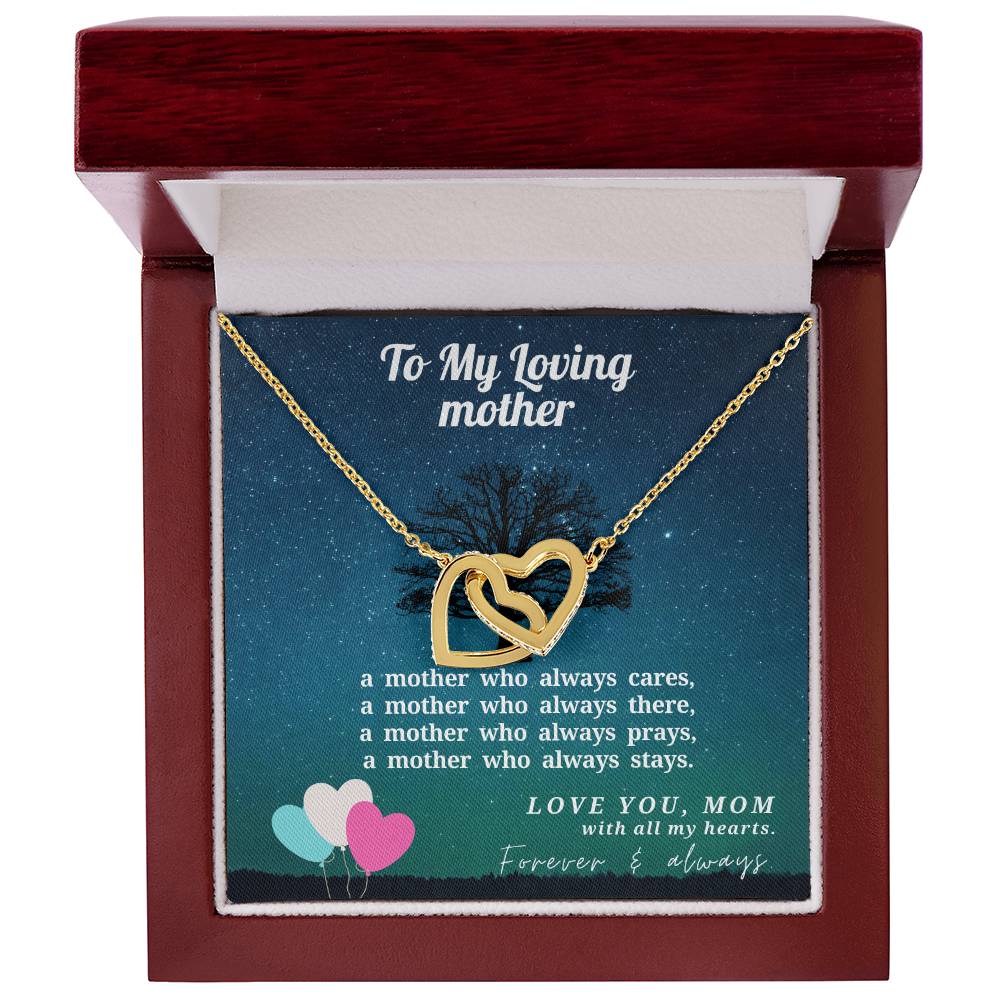 Best Gift For Loving Mother - Best Gift For Christmas Interlocking Hearts Necklace