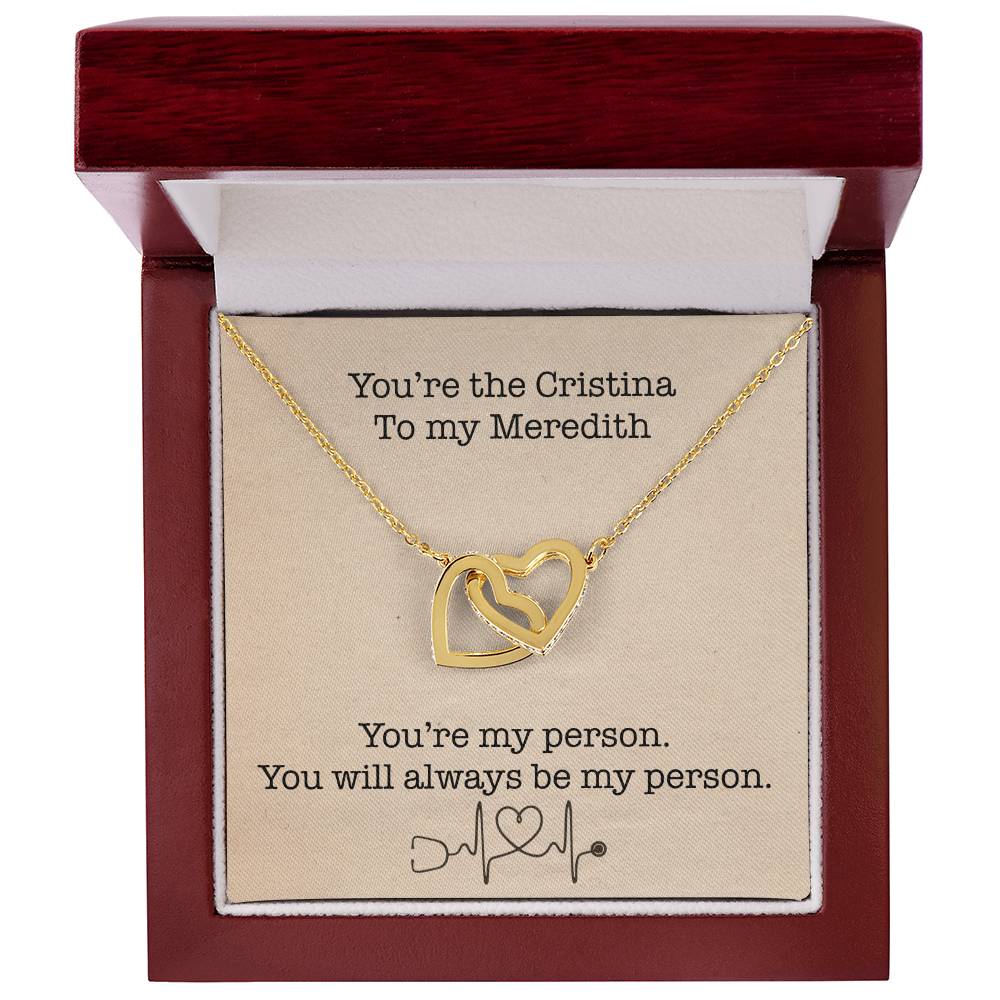 Grey'S Anatomy - You'Re My Person Interlocking Necklace Interlocking Hearts Necklace