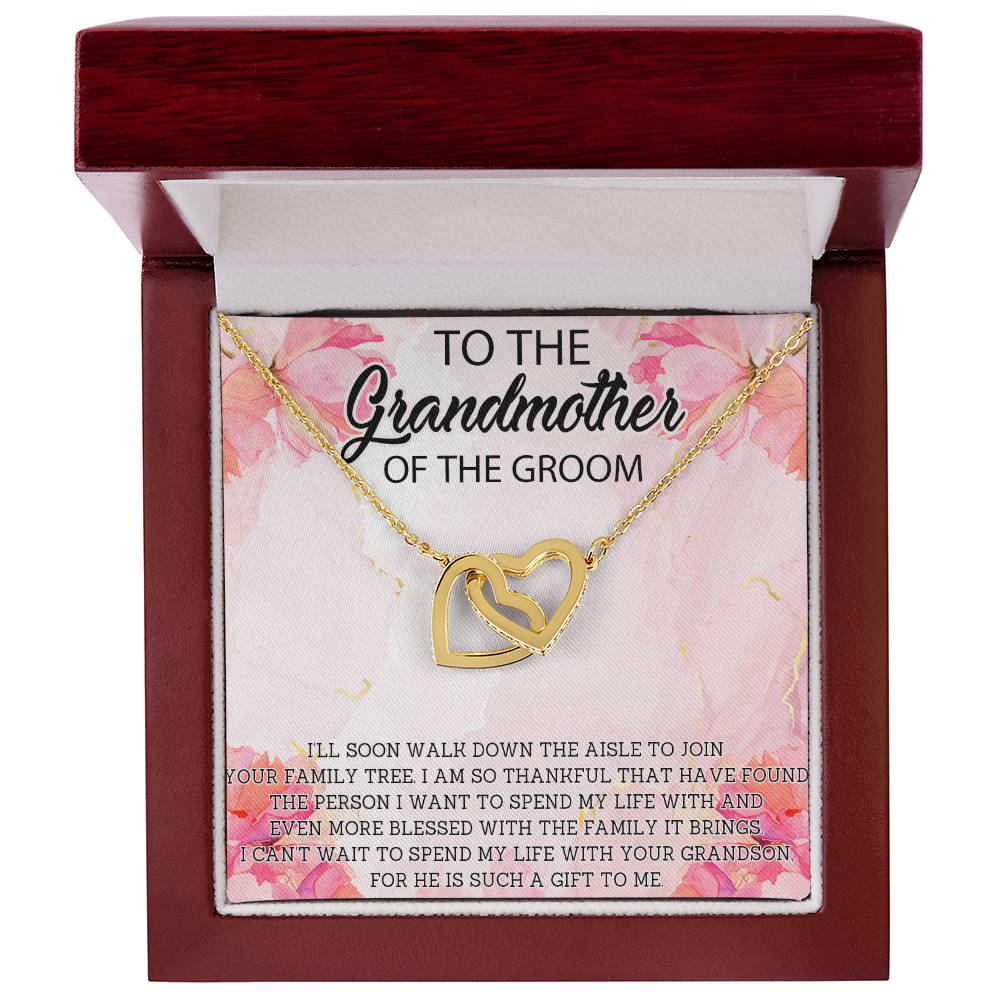 Grandmother Of The Groom Necklacegrandmother Wedding Giftgrandma Of The Groom Interlocking Hearts Necklacegrandma Wedding Gift From Groom