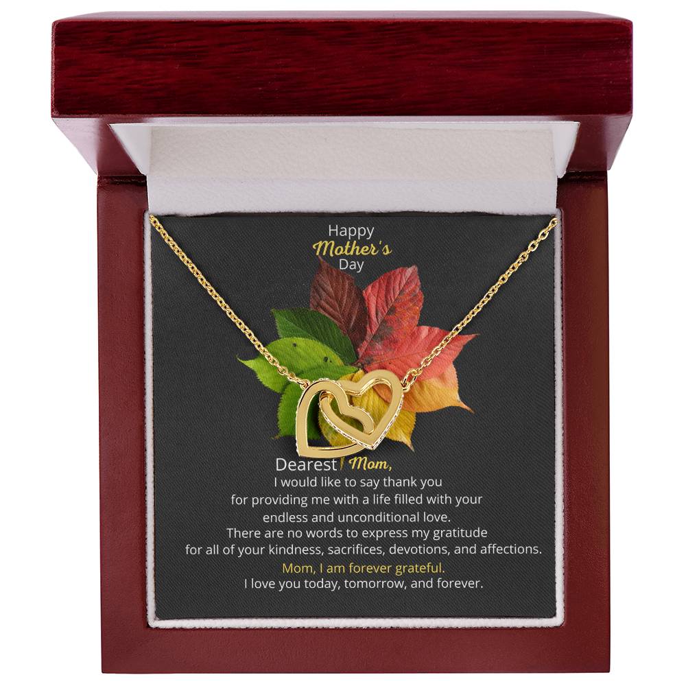Gift For Mom Interlocking Hearts Mother'S Day Gift Birthday Gift For Mom Interlocking Hearts Necklace