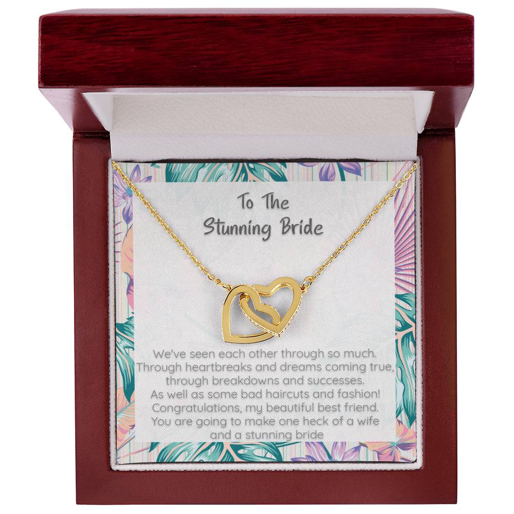 The Stunning Bride Gift Locked Heart Hearts Necklace Interlocking Hearts Necklace