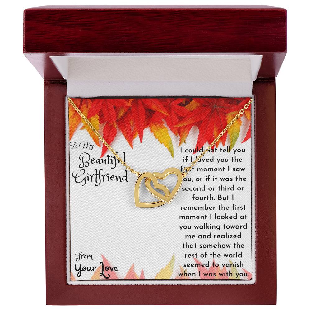 Heart Necklace For Your Beautiful Girlfriend. Interlocking Hearts Necklace