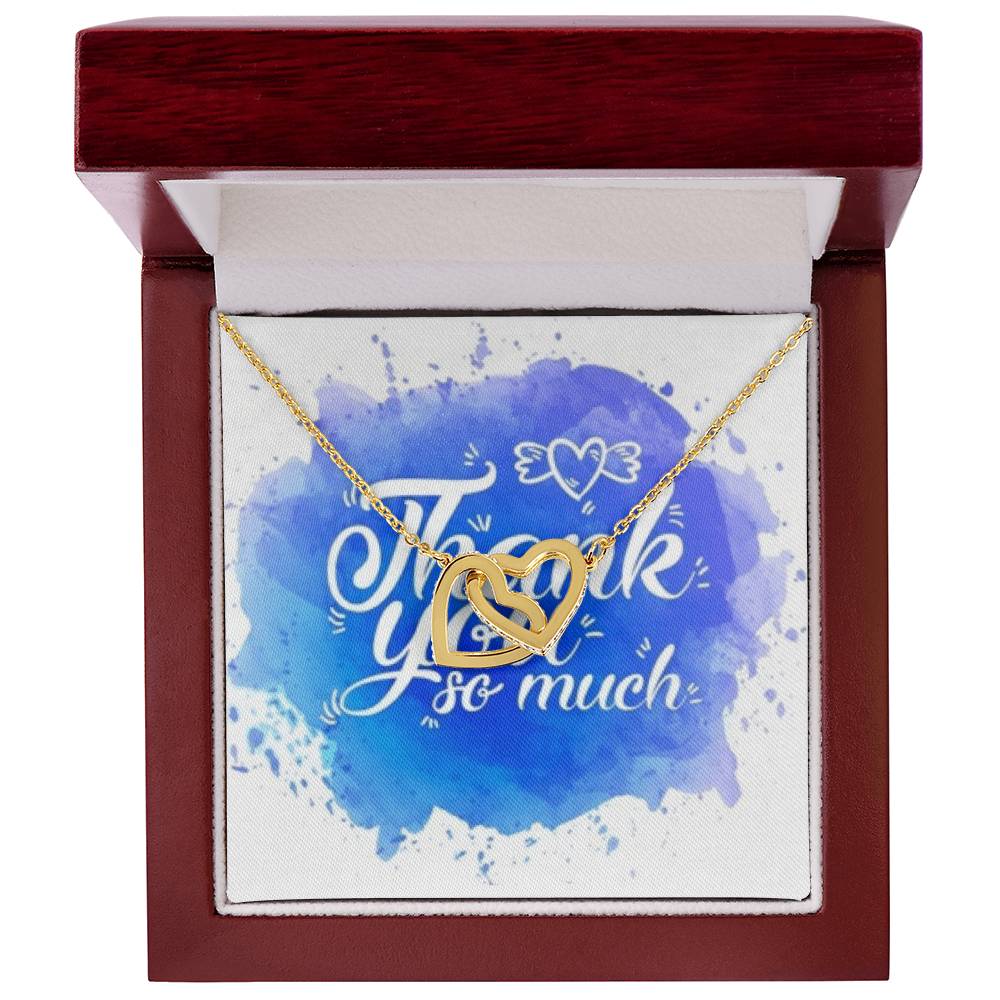 Thank You Interlocking Hearts Necklace