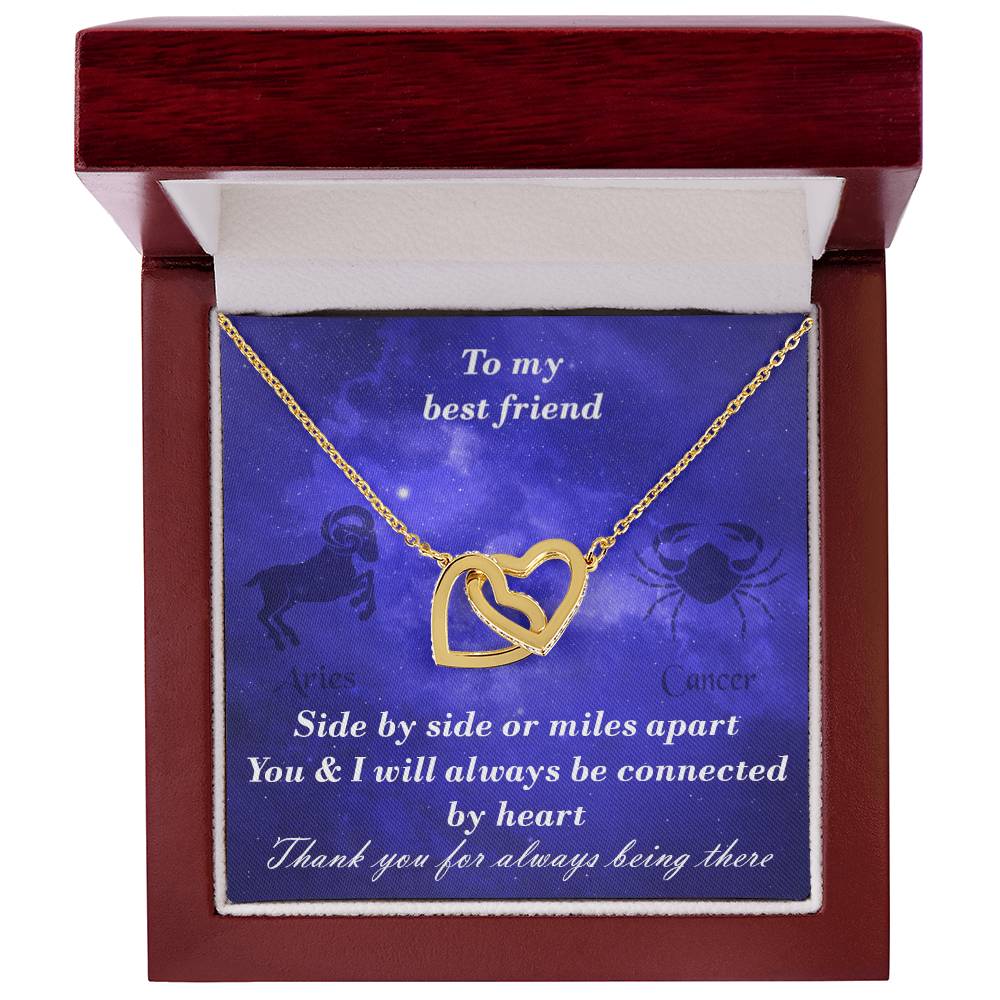 Aries To Cancer Best Friend Interlocked Hearts Necklace Interlocking Hearts Necklace