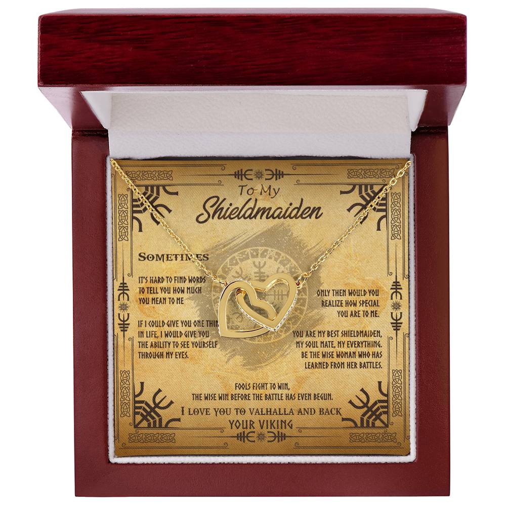 Interlocking Heart - I Love You To Valhalla And Back Interlocking Hearts Necklace