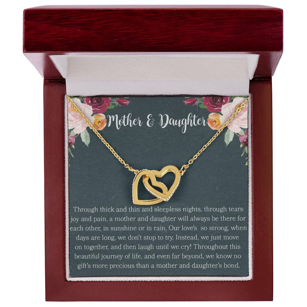 Mother & Daughter Necklace Interlocking Hearts Necklace
