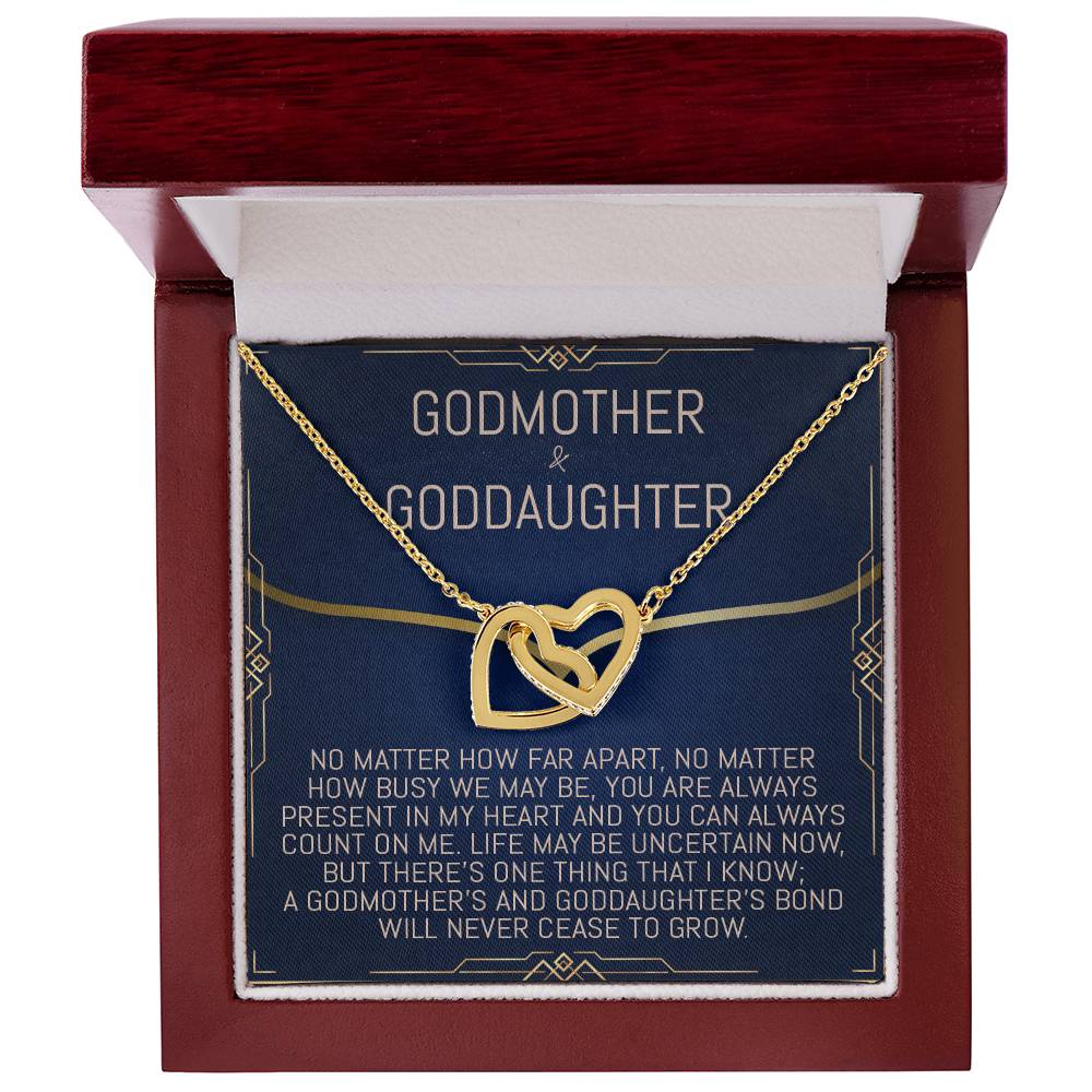 Godmother & Goddaughter Interlocking Hearts Necklace