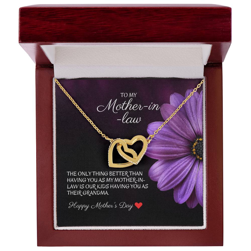 To My Mother-In-Law - The Only Thing Better - Necklace Interlocking Hearts Necklace