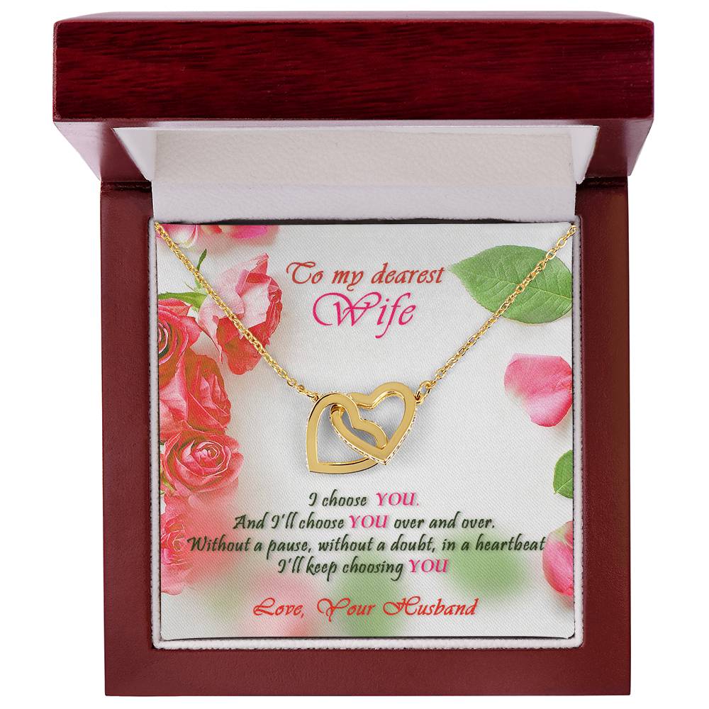 I Choose You - Interlocking Hearts Necklace