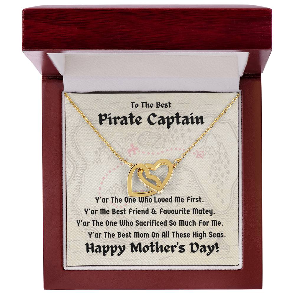 Pirate Captain Mother'S Day Necklace Interlocking Hearts Necklace