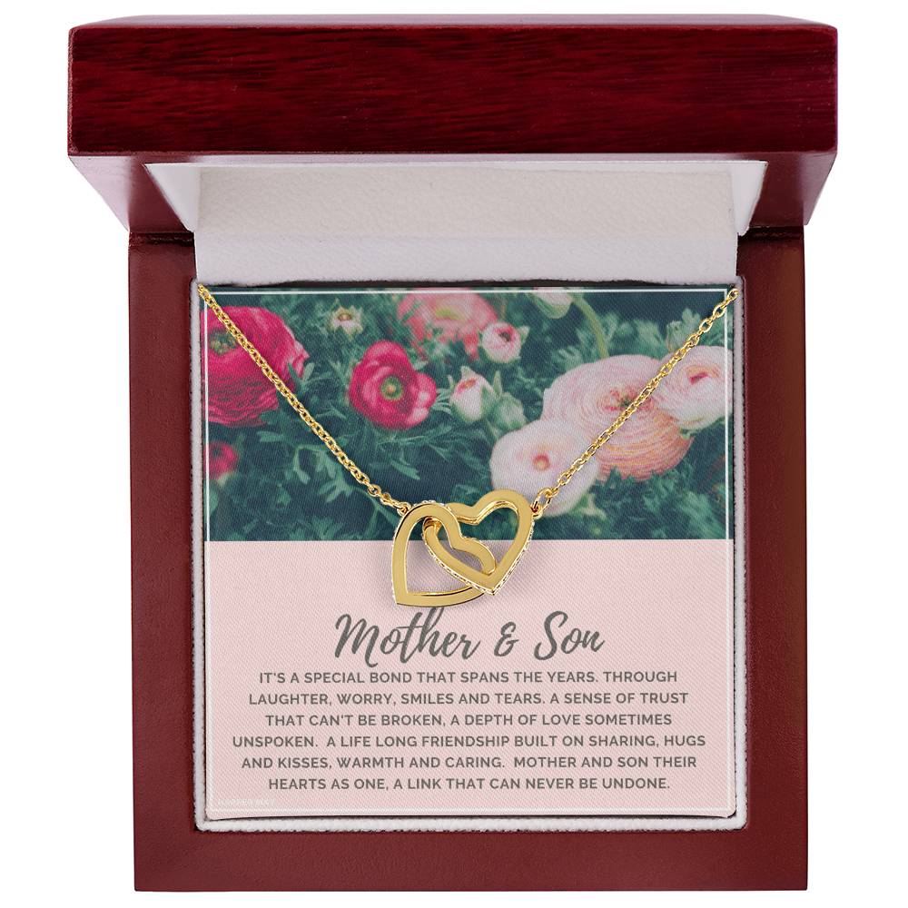 Mother And Son Interlocking Hearts Necklace