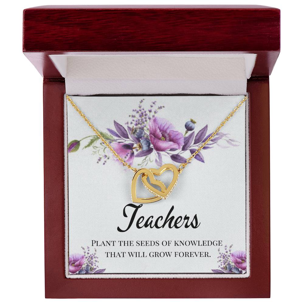 Best Gifts Forteachers From Students Interlocking Hearts Necklace