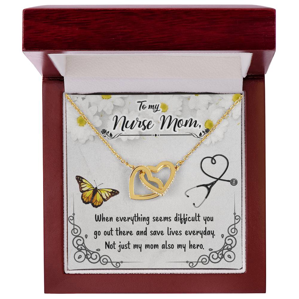 Interlocking Hearts Necklace Nurse Graduation Gift Nurse Gift Nurse Necklace Future Nurse Gift Gift For Nurse