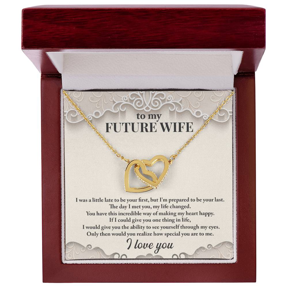 To My Future Wife Interlocking Hearts Necklace