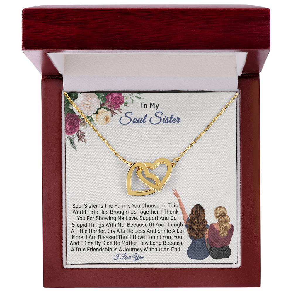 Soul Sister Gifts Sister - Necklace Interlocking Hearts Necklace