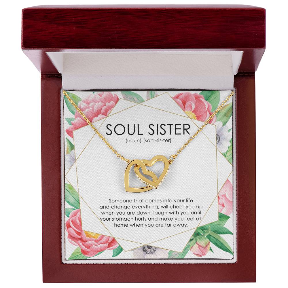 Soul Sisters Friend Necklace Interlocking Hearts Necklace