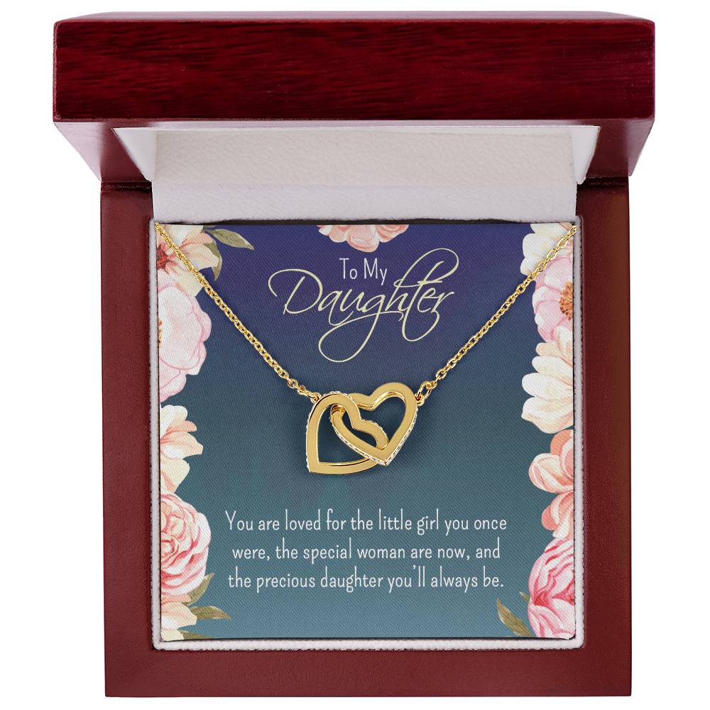 Interlocking Hearts Necklace For Daughter