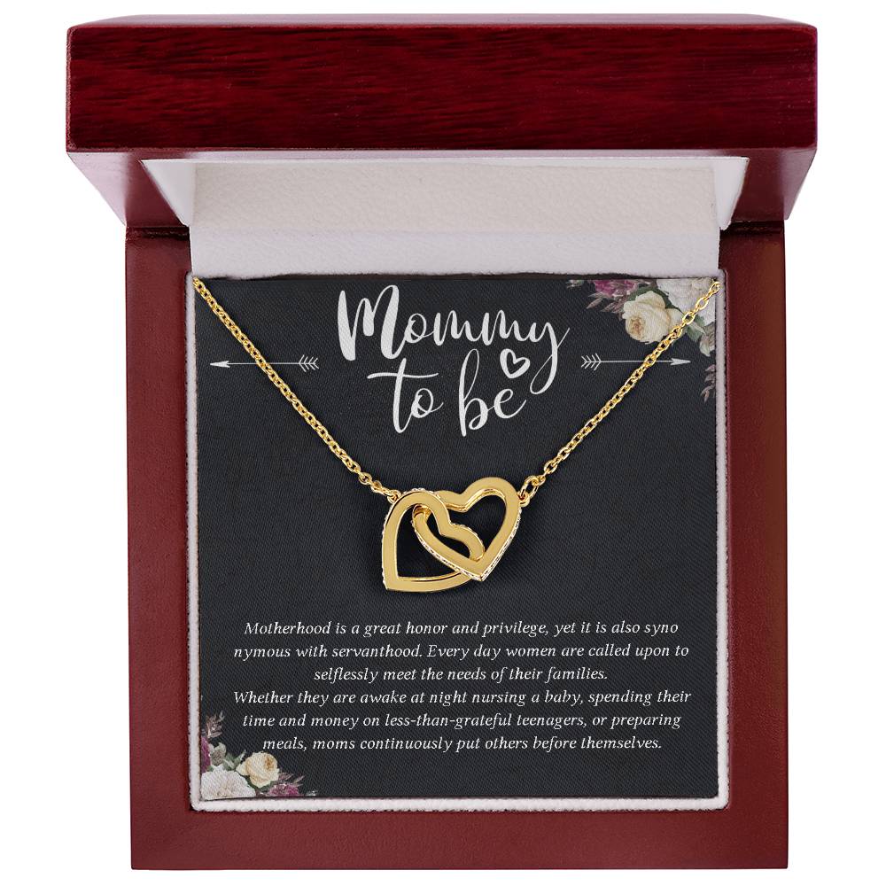 Mommy To Be Mother'S Day Mommy To Be Gift Pregnant Necklace Interlocking Hearts Necklace